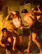  Luca  Giordano The Forge Of Vulcan USA oil painting artist